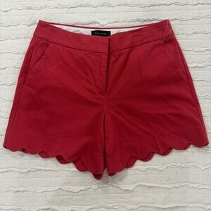 Talbots Scalloped Hem Women's Shorts - Red